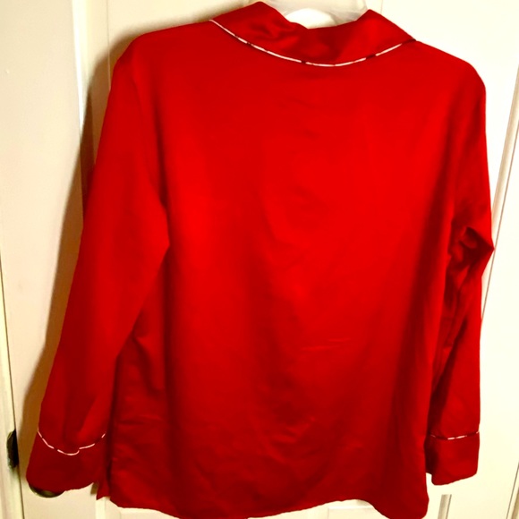 COSMOPOLITAN Classy Red Soft Satin Pajamas Animal Print Trim Sz S - Picture 3 of 6